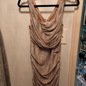 Gold cocktail dress